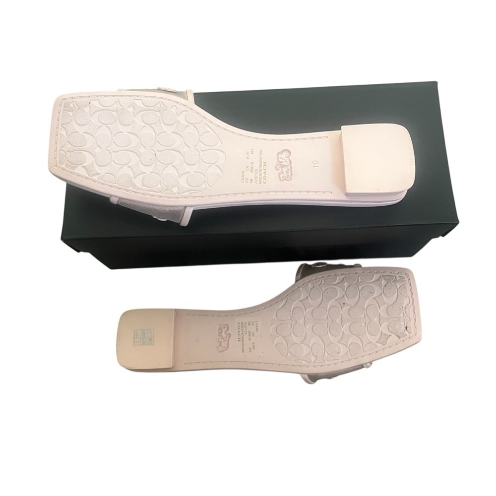 New COACH Flat Sandal With Tea Rose - Blush Size 10 - Picture 6 of 7
